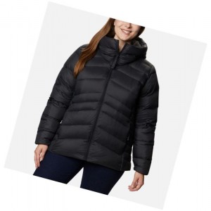 Dámské Bundy Columbia Autumn Park Down Hooded Plus Size Černé | ZEYX-80526