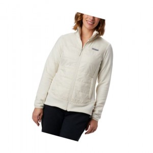 Dámské Bundy Columbia Basin Butte Fleece Full Zip Krém | KVUO-92351