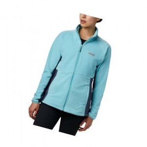 Dámské Bundy Columbia Basin Trail Fleece Full Zip Top Světle Tyrkysové Tmavě Blankyt | LUXR-41569