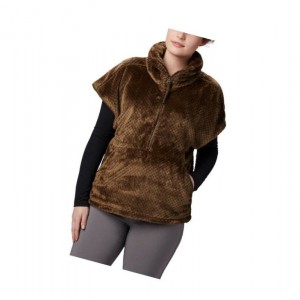 Dámské Bundy Columbia Fire Side III Sherpa Shrug Olivy Zelené | NDPM-70829