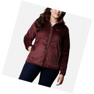 Dámské Bundy Columbia Fire Side II Plush Full Zip Fleece Plus Size Vínové | THGO-52180