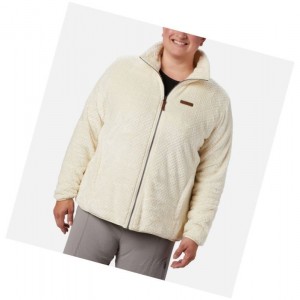 Dámské Bundy Columbia Fire Side II Plush Full Zip Fleece Plus Size Krém | AREJ-32890