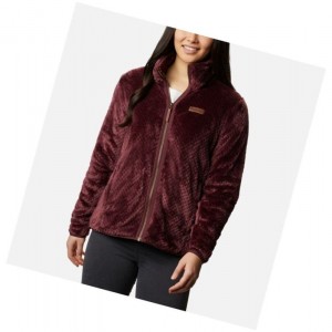 Dámské Bundy Columbia Fire Side II Sherpa Full Zip Fleece Vínové | XPGA-24953