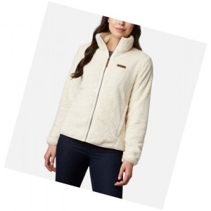 Dámské Bundy Columbia Fire Side II Sherpa Full Zip Fleece Krém | BDLP-37089