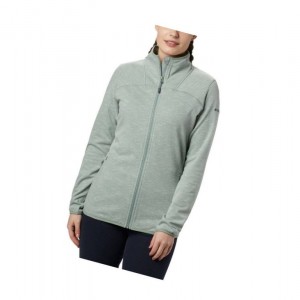 Dámské Bundy Columbia Firwood Camp Striped Full Zip Fleece Světle Zelene | ETGJ-09761