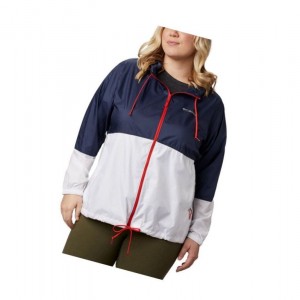 Dámské Bundy Columbia Flash Forward Windbreaker Plus Size Tmavě Blankyt Bílé | RGBE-87235