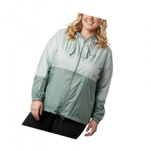 Dámské Bundy Columbia Flash Forward Windbreaker Plus Size Zelene | WBLV-18564