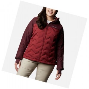 Dámské Bundy Columbia Grand Trek Down Hooded Plus Size Červené | JLGW-65029