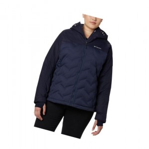 Dámské Bundy Columbia Grand Trek Down Hooded Plus Size Tmavě Blankyt | HEUW-81325