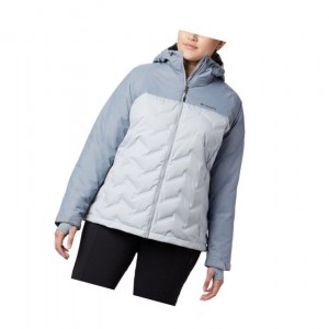 Dámské Bundy Columbia Grand Trek Down Hooded Plus Size Šedé | CUDR-07354