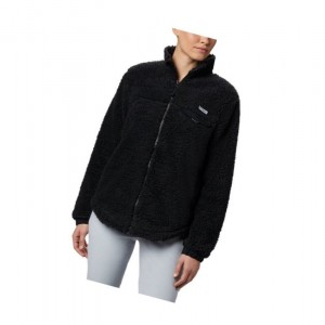 Dámské Bundy Columbia Harborside II Heavy Weight Fleece Full Zip Černé | VEDR-56829