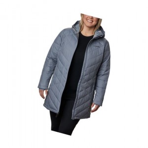 Dámské Bundy Columbia Heavenly Long Hooded Plus Size Šedé | RKXV-41870