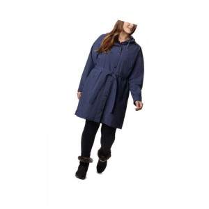 Dámské Bundy Columbia Here And There Long Trench Plus Size Tmavě Blankyt | YKHL-46531