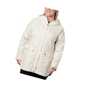 Dámské Bundy Columbia Here And There Trench Plus Size Krém | MZHN-50324