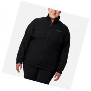 Dámské Bundy Columbia Kruser Ridge II Softshell Plus Size Černé | AGYE-26197