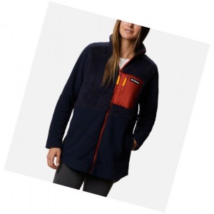 Dámské Bundy Columbia Lodge Sherpa Full Zip Fleece Tmavě Blankyt | FHJG-36015