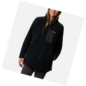 Dámské Bundy Columbia Lodge Sherpa Full Zip Fleece Černé | WZMS-91578