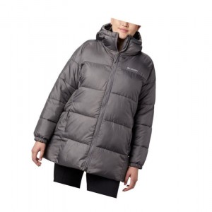 Dámské Bundy Columbia Puffect Mid Hooded Šedé | FSDE-04935