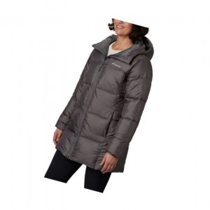 Dámské Bundy Columbia Puffect Mid Hooded Šedé | CQZJ-85372