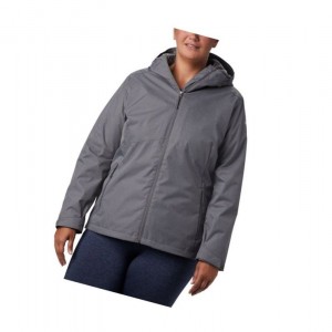 Dámské Bundy Columbia Rainie Falls Plus Size Šedé | RYIP-74296