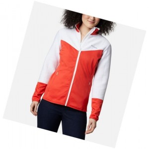 Dámské Bundy Columbia Roffe Ridge II Full Zip Fleece Oranžové Bílé | EAXP-43267