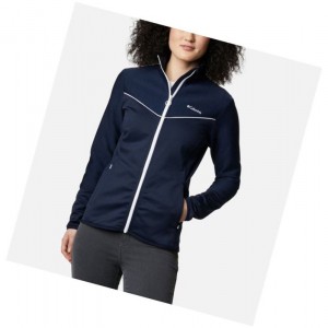 Dámské Bundy Columbia Roffe Ridge II Full Zip Fleece Tmavě Blankyt Bílé | CHUZ-42730