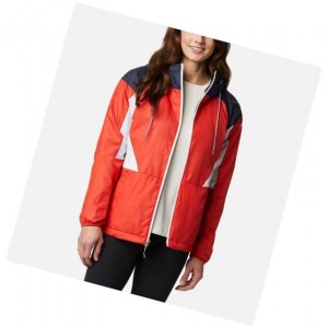 Dámské Bundy Columbia Side Hill Lined Windbreaker Oranžové Tmavě Blankyt Bílé | TGZH-51276