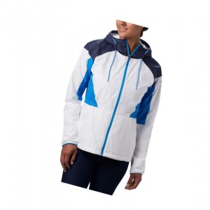 Dámské Bundy Columbia Side Hill Lined Windbreaker Bílé Tmavě Blankyt Blankyt | JCOQ-79260