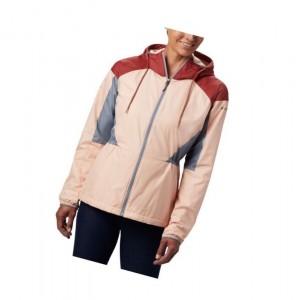 Dámské Bundy Columbia Side Hill Lined Windbreaker Červené Šedé | HVQZ-69301