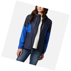 Dámské Bundy Columbia Side Hill Windbreaker Tmavě Blankyt Blankyt | MVPZ-45107