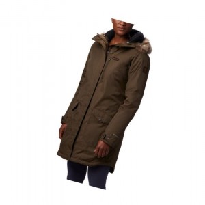 Dámské Bundy Columbia Suttle Mountain Long Insulated Olivy Zelené | WMLD-25786