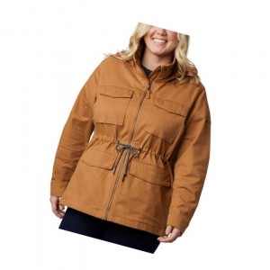 Dámské Bundy Columbia Tummil Pines Plus Size Hnědé | WPDA-87041