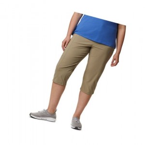 Dámské Kalhoty Columbia Just Right II Capri Pant Plus Sizes Hnědé | YGTI-13854