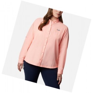 Dámské Košile Columbia Coral Point Long Sleeve Woven Plus Size Růžové | RJGA-92865