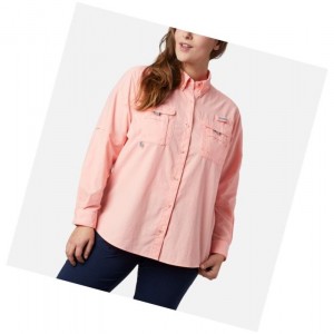 Dámské Košile Columbia PFG Bahama Long Sleeve Plus Size Růžové | KACW-04739