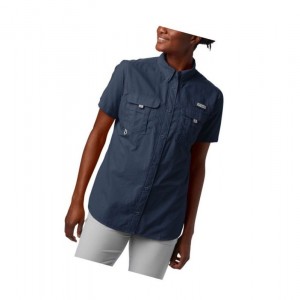 Dámské Košile Columbia PFG Bahama Short Sleeve Tmavě Blankyt | YJCA-97084