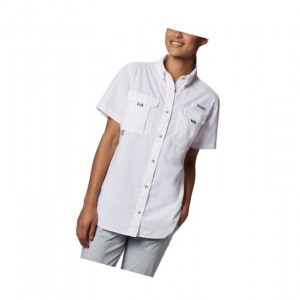 Dámské Košile Columbia PFG Bahama Short Sleeve Bílé | HPAT-09572