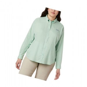 Dámské Košile Columbia PFG Tamiami II Long Sleeve Plus Size Mátově Zelená | UEKV-54231