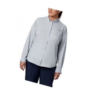 Dámské Košile Columbia PFG Tamiami II Long Sleeve Plus Size Šedé | UDNH-61072