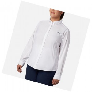 Dámské Košile Columbia PFG Tamiami II Long Sleeve Plus Size Bílé | TGMI-37061