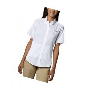 Dámské Košile Columbia PFG Tamiami II Short Sleeve Bílé | UWKB-80574