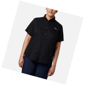 Dámské Košile Columbia PFG Tamiami II Short Sleeve Plus Size Černé | QRVF-70628