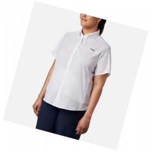 Dámské Košile Columbia PFG Tamiami II Short Sleeve Plus Size Bílé | DSPF-48157