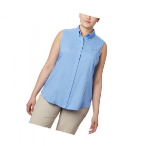 Dámské Košile Columbia PFG Tamiami Sleeveless Plus Size Bílé | SVLE-09214