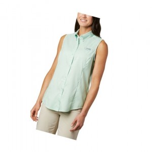 Dámské Košile Columbia PFG Tamiami Sleeveless Mátově Zelená | ZDQW-96512