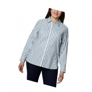 Dámské Košile Columbia Silver Ridge Lite Plaid Long Sleeve Plus Size Blankyt | VUCT-26459