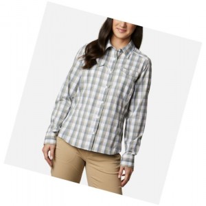 Dámské Košile Columbia Silver Ridge Lite Plaid Long Sleeve Bílé | QHRM-38019