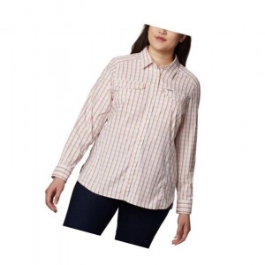 Dámské Košile Columbia Silver Ridge Lite Plaid Long Sleeve Plus Size Růžové | HJAP-84039