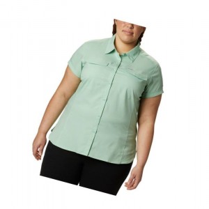 Dámské Košile Columbia Silver Ridge Lite Short Sleeve Plus Size Mátově Zelená | JXWU-26857