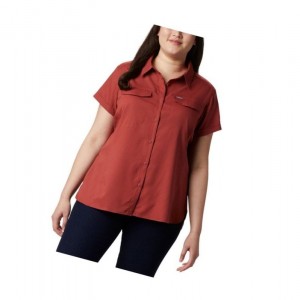 Dámské Košile Columbia Silver Ridge Lite Short Sleeve Plus Size Červené | FIJY-38094